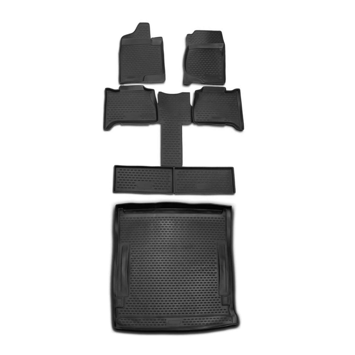 Chevrolet Tahoe 3D Floor-Trunk Mats - Omac - SUV Kit - Black - '07-'14